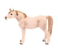 Qianly Cavallo Realistico Figura Animale Bambini Statue Giocattolo Educativo Plastica Resistente Adatto a Regalo Festa Gioco Fantasia Collezione Bambini, cavalla araba Bianca, 13x10cm