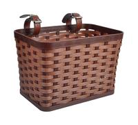 Qianly Cestino per Bicicletta Bambini Anteriore Cestino per Cani Mini Portapacchi Organizer Portaoggetti PP Adatto a Trasporto Animali Domestici Spesa Passeg, Marrone