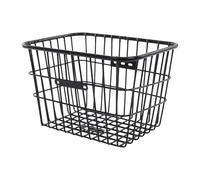 Qianly Cestino Portaoggetti Universale per Bicicletta in Filo di Ferro Spesso Senza Coperchio con Montaggio Semplice Adatto per Escursioni E Uso Quotidiano, Size S
