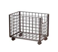 Qianly Cesto Portabiancheria Cesta con Ruote Scaffale per Smistamento Contenitore in Metallo Stile Minimalista E Funzionale Adatto per Bagno Hotel E Lavander, Nero