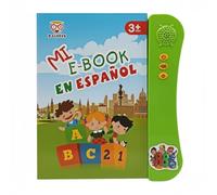 Qianly Children Learning Book Libro Audio Spagnolo Interattivo Giocattolo Educativo Libro Quaderno Didattico in Plastica Maneggevole E Resistente Adatto per, Verde