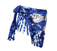 Qianly Cintura per Danza del Ventre con Cintura per Danza del Ventre per Donne e Ragazze, Blu Scuro