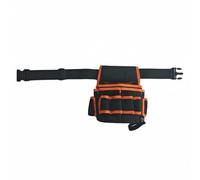 Qianly Cintura Portautensili Multitasche Elevata Capacità di Carico Organizer per Attrezzi da Cintura Design Ergonomico Borsa Portautensili in Tela, Nero+Arancione