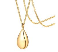 Qianly Ciondolo Commemorativo per Ceneri - Un Accessorio Ricordo, aureo