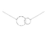 Qianly Collana con Ciondolo a Due Anelli Versatile Collana con Due Cerchi Intrecciati Materiale Durevole Accessorio di Moda