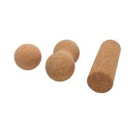 Qianly Colonna Fitness con Rullo Massaggiante in Sughero da 3 Pezzi per Allenamento Dell'equilibrio E Rilassamento Muscolare
