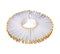 Qianly Comodo Accessorio per Costume da Clown elisabettiano con Volant sul Collo per Feste di Scena, Oro Bianco