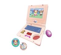 Qianly Computer giocattolo educativo per bambini con LED, divertente per il gioco di ruolo prescolare, simulazione di computer, attività di apprendimento, Viola