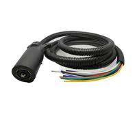 Qianly Connettore a 7 Pin con Guaina Protettiva | Anti Corrosione, Cablaggio a 7 Pin per Rimorchio e roulotte, Flessibile, Fascio di Cavi per Posteriori, Meccanici, 2.5M