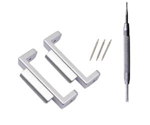 Qianly Connettore con Barrette a Molla Facile da Instre Kit Adattatore con Strumento Resistente Accessorio per Appassionati di Orologi, Argento