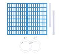 Qianly Coperchio Skimmer Piscina Copertura Schermo Rete Parafoglie PP Antiruggine con Kit Montaggio Aste Telescopiche E Corde Adatto a Bloccare Detriti