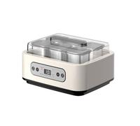 Qianly Coperchio Trasparente Yogurtiera Digitale Angoli Arrotondati Elettrodomestico Cucina Yogurtera con Vasetti