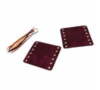 Qianly Coppia di Coprimanubrio in Pelle con Lacci Resistente all' Coprimanubrio in Pelle Stile retrò Decorativo per Progetti Cafe-Style, Bordeaux