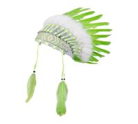 Qianly Copricapo indiano con piume artificiali, accessorio per capelli, spettacolo di danza