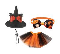 Qianly Costume Da Oca di Halloween, Set Da 3 Pezzi, Cappello Strega Nero,