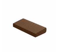 Qianly Cuscino Meditazione Profilo Inclinato Cuscino a Cuneo Estremità Arrotondate Supporto Imbottito per Preghiera, Marrone Caffè, 45X23X 4-6 CM