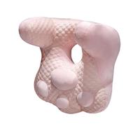 Qianly Cuscino per Riposo Cervicale Da Scrivania con Cintura Elastica E Design a U per Massimo Comfort Adatto a E Auto, Rosa