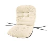 Qianly Cuscino per Sedie con Schienale Alto con Supporto, Imbottitura Lavabile per Sedie a Dondolo E da Ufficio in Aree Esterne, Bianco