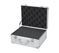 Qianly Custodia per Attrezzi in Alluminio con Schiuma, Organizer Portatile per Utensili, Argento, 34.5x27x15 Cm