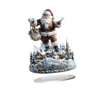 Qianly Decorazione Natalizia Acrilica Ornamento 2D Tavolo Statuetta Resistente Temperatura Umidità Adatta per Scrivania Regalo Decorazione Inter, Stile B