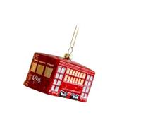 Qianly Decorazioni da Appendere per L'Albero di Natale, Decorazioni Murali, Ornamenti per Le Feste, Decorazioni Natalizie per La Casa, Autobus 10.5x5cm