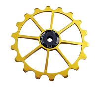 Qianly Deragliatore Posteriore per Bicicletta, Deragliatori, Puleggia Guida per Ruota di Rinvio, Cuscinetti in Ceramica, Accessori per Biciclette Pieghevoli, Oro