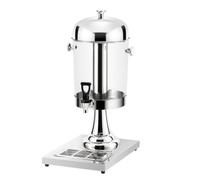 Qianly Dispenser con Rubinetto di Erogazione e Vaschetta Raccogli Commerciale Distributore Self-Service di Bevande con Rubinetto Rimovibile per Buffet, Argento