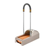 Qianly Dispenser Copriscarpe a Pedale Base Rettangolare Macchina Automatica Copriscarpe Resistente Attrezzatura Igienica per Ingresso di Casa, Oro, Champagne