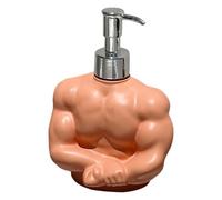 Qianly Dispenser di Sapone Liquido con Design Muscle Man, a Pulsante, Un Accessorio Essenziale per Il Bagno. Versatile E Leggero. Dimensioni: 10 X 8 X 14 Cm.