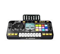 Qianly DJ Mixer Bambini Mixer Tavolo Giradischi DJ Controller Giocattolo Musicale Effetto Luminoso Educativo Interattivo Materiale PP Adatto per Regalo Bambi, Senza Microfono, Taglia unica bambino
