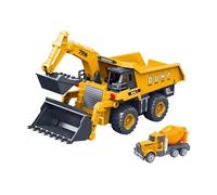 Qianly Escavatore Giocattolo per Bambini, Cantiere Edile, Giallo