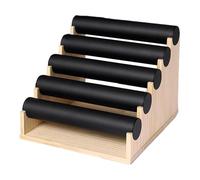 Qianly Espositore per Braccialetti a 5 Livelli per Negozio di Vendita di Articoli per La Camera Da Letto, Nero