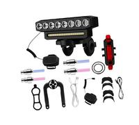 Qianly Faretto Anteriore Bicicletta Luce Frontale LED Ricaricabile USB Avviso Sonoro Facile Installazione Materiale PP Resistente Adatto a Passeggiate in, a