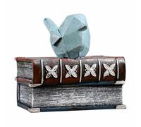Qianly Fermalibri a Forma di Vintage Fermalibri con Base a Libro Compatto Libri per Mensola, Angolo Lettura