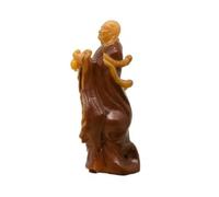 Qianly Figurina Miniatura con Base in Pietra Compatto Figurina Dipinta a Mano Tranquil Statua Decorativa Stile Orientale per Angolo Meditazione, Stile D
