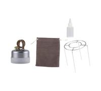 Qianly Fornello Ad Alcool Mini Portatile Bruciatore Alcolico da Esterno Fornello da Campeggio in Metallo Resistente E Leggero Adatto per Cucina All'aperto Es, Argento