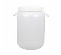 Qianly Fusto Multiuso in HDPE Alimentare | Extra Spesso, Barile con Doppio Coperchio, Capiente, Contenitore per Alimenti Sigillato, Officina, 50 GrandeRubinettoAperto