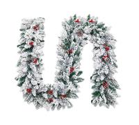 Qianly Ghirlanda Natalizia Ornamento Natalizio Artificiale Corona Decorativa Da Appendere a Parete per Natale Addobbo Tavolo Centrotavola Fai Da Te Decorazio, 150x30 Cm