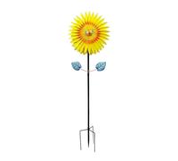 Qianly Girandola a a Forma di Girasole, Scultura da Giardino, Acchiappa, Palo per da Giardino per Cortile