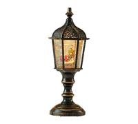 Qianly Globo di Neve Carillon Elettrico Lanterna Decorativa Sfera con Acqua con Effetto Nevicata Delicata E USB Adatto per Scrivania E Feste, Bambola