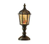 Qianly Globo di Neve Carillon Elettrico Lanterna Decorativa Sfera con Acqua con Effetto Nevicata Delicata E USB Adatto per Scrivania E Feste, Albero