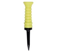 Qianly Golf Tee con Cappuccio Flessibile Golf T Supporto Pallina Supporto Base Affidabile Ribbing Superiore Migliora Trasferimento Energia Plastica E Gomma, Giallo