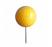 Qianly Golf Tee Marker Segnamazza Palla Segnaposto Perno in E Acciaio Inossidabile con Sfera Testurizzata Facile da Vedere E Base Stabile Organizzazione Del, Giallo