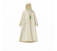 Qianly Impermeabile con Cappuccio Pieghevole Impermeabile con Custodia Antivento Abbigliamento per Bambini, Scuola, Bianco Latte di Cocco, 4XL