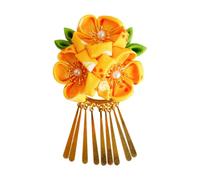 Qianly Kimono copricapo per donne decorazioni per l'anno primavera, Giallo