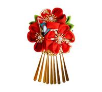 Qianly Kimono copricapo per donne decorazioni per l'anno primavera, Rosso