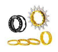 Qianly Kit di Conversione Volano Monomarcia 15T per Mountain Bike, Oro