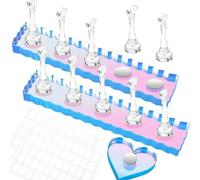 Qianly Kit Portaunghie con Basi Iridescenti Iridescen Ergonomico per Principianti di Nail Art, Trasparente