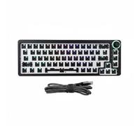 Qianly Kit Tastiera Hot Swap con Rotella di Controllo Programmazione Shortcut Sequence Periferica Informatica Funzionamento Meccanico Accessorio Informatico, Nero