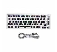 Qianly Kit Tastiera Hot Swap con Rotella di Controllo Programmazione Shortcut Sequence Periferica Informatica Funzionamento Meccanico Accessorio Informatico, Bianco